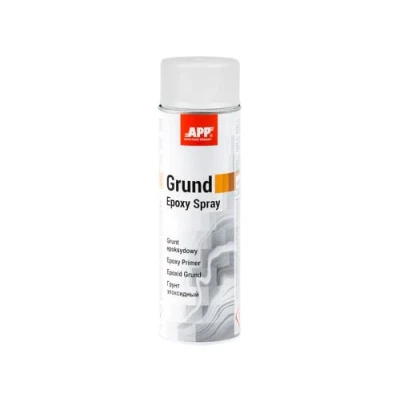 Obrázek APP epoxidový základní sprej nátěr antikorozní ochrana proti korozi a na kov, hliník, ocel světle šedá 500 ml