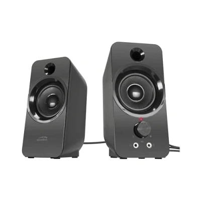 Obrázek Speedlink DAROC Stereo PC Speaker Lautsprecher, Klinkenstecker 3,5mm, 12Watt, Boxen Aktiv, schwarz