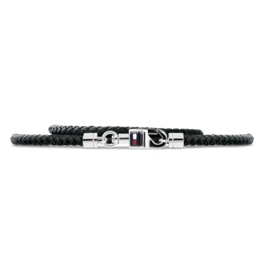 Obrázek Tommy Hilfiger Jewelry náramek pro muže z kůže černé 2701063, Kůže, Bez drahokamu