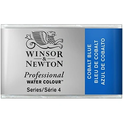 Obrázek Winsor &amp; Newton 0100178 Profesionální akvarelová barva, živé vodní barvy v umělecké kvalitě, vysoká brilantnost barev a svítivost, stálá na světle, archivní kvalita, celá miska kobaltová modrá