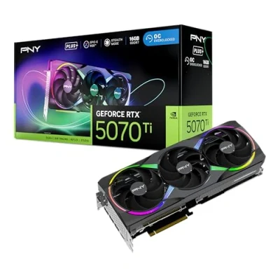 Obrázek PNY GEFORCE RTX™ 5070 Ti 16GB ARGB Overclocked Triple Fan Plus Graphics Card DLSS 4