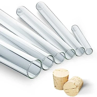 Obrázek Tuuters 25 x zkumavka z laboratorního skla s přírodním korkem ✪ Premium Line silnostěnná (160 ø 16 mm)