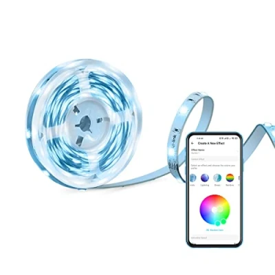 Obrázek Tapo LED pásek 5 m, WiFi pásky, 16 milionů barev, stmívatelný, ovládání přes aplikaci, možnost řezání, kompatibilní s Amazon Alexa, Hey Google, není nutný rozbočovač, energeticky úsporný (Tapo