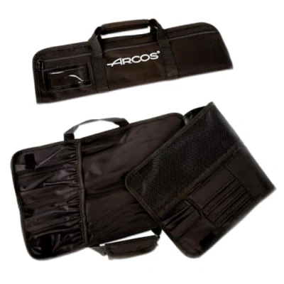 Obrázek Arcos Rolovací taška na nože 4 kusy 100% polyester 460 x 275 mm barva černá (nůž není součástí dodávky)