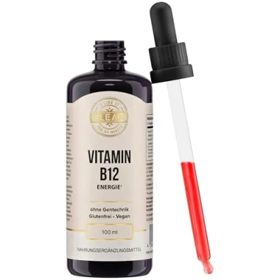Obrázek I like it Clean® kapky vitamínu B12 (100 ml) synergická receptura sestávající z aktivních forem methyl a adenosylkobalamin bez alkoholu, veganské, laboratorně testováno vyrobeno v Německu