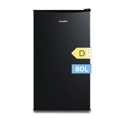 Obrázek Comfee RCD80DK3(E) lednice s mrazákem, 80l malá chladnička, invertorový kompresor, přihrádka na ovoce a zeleninu, 84,5 cm H, 47,5 Š, 110 kWh ročně, nastavitelná regulace teploty