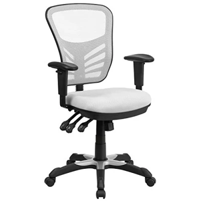 Obrázek Flash Furniture Kancelářská židle, kov, bílá, 68 x 65 112 cm