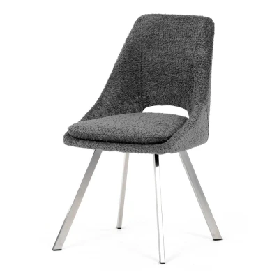 Obrázek Židle jídelní, šedá látka, kovové nohy, broušená nerez. DCL W1174 GREY2