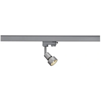 Obrázek SLV PURI LED zářič 3fázový, otočný a kolejnicový reflektor, stropní zářič, svítidlo, lištový systém, vnitřní osvětlení GU10, stříbrošedá, vč. 3fázového adaptéru
