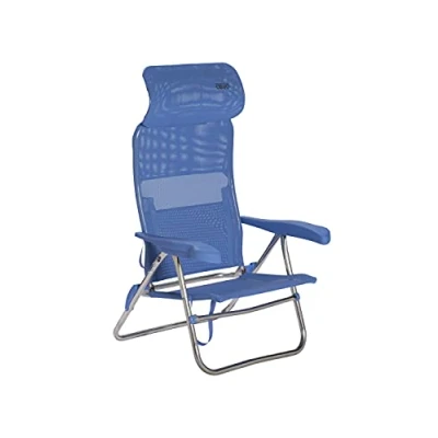 Obrázek Silla playa aluminio, desmontable. (Multifibra) CABEZAL COMPACT, Blau