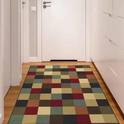 Obrázek Ottomanson Kolekce Ottohome koberec s károvaným designem, 100 cm x 150 cm, vícebarevný