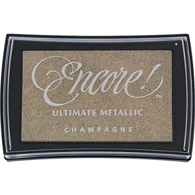 Obrázek Tsukineko Ultimate Metallic Pigment Stempelkissen Champagne, Synthetic Material, beige, 9.9 x 6.6 1.8 cm