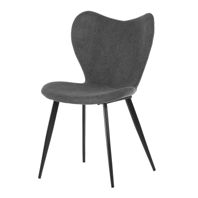 Obrázek Židle jídelní, šedá látka, černá kovová podnož DCL 1031 GREY2