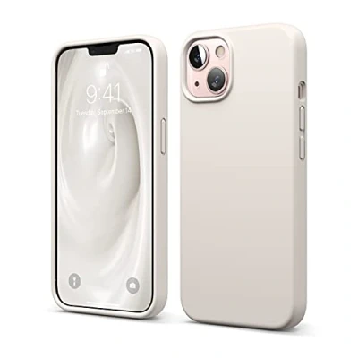 Obrázek elago Liquid Silicone Case Kompatibel mit iPhone 13 Hülle (6,1&quot;), Hochwertiges Silikon, Rundumschutz Handyhülle : 3 Layer Struktur Schutzhülle, Kratzfestes Weiches Mikrofaserfutter (Taupe)
