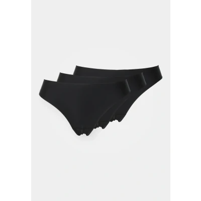 Obrázek Lindex Invisible Thong 3 PACK Tanga, Ženy, Velikost: XL, Black
