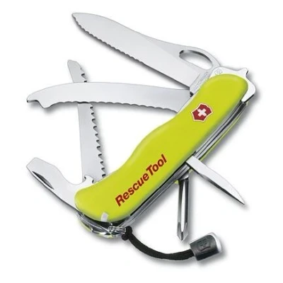 Obrázek Victorinox Kapesní nůž záchranný nástroj (15 Funkce, Pila přední slice, Specifikace disku) Žlutá noční světelný