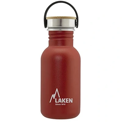 Obrázek Laken Láhev z ušlechtilé oceli Basic Basic, široký otvor se šroubovacím uzávěrem oceli, bez BPA, 0,50 l, červená