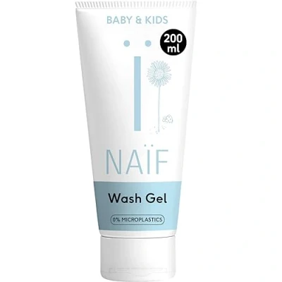 Obrázek Naïf Pflegendes Waschgel für Baby und Kinder Babypflege Duschgel empfindliche Haut Inhaltsstoffe auf natürlicher Basis 100% Vegan 200 ml