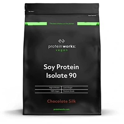 Obrázek protein Works sójový 90 izolát chuťově neutrální 100% veganské, z udržitelného pěstování Nízkotučný olej, bez přidaného cukru lepku 1 kg