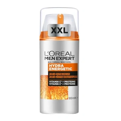Obrázek L&#039;Oréal Men Expert XXL péče o obličej proti unavené pleti pro muže, povzbuzující hydratační krém 24H únavě, pleťový muže s vitaminem C, Hydra Energy, [Amazon Exclusive], 1 x 100 ml