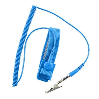 Obrázek iFixit Anti Static Wrist Strap, antistatický náramek na ochranu citlivé elektroniky před statickým vybitím, pro bezpečnou opravu ESD, Měď, elastická, polymer, ocel