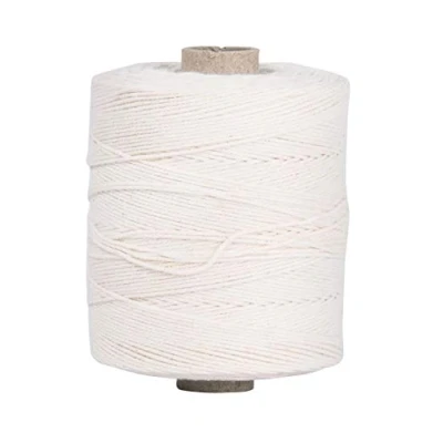 Obrázek Rayher 7205000 Kettpříze, role 220 m, 1 mm ø, 6 vláken, bílá, 65 % bavlna, 35 polyester, k upevnění tkaného rámu, háčkovací příze