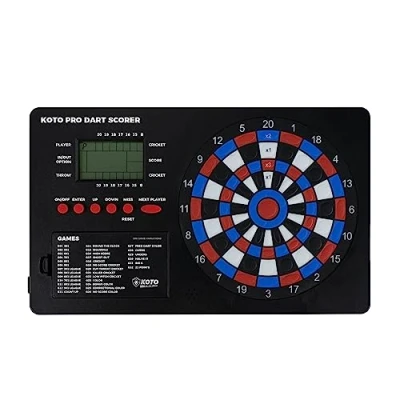 Obrázek KOTO Pro Dart Scoreboard, Spiele, Anzeigetafel inkl. 32 Spielstandsanzeige &amp; Befestigungsmaterial, für 8 Spieler, batteriebetrieben, Elektronischer Scorer Elektronische