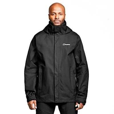 Obrázek Berghaus Herren Rg Alpha 2.0 Jacke, Extra Atmungsaktiver, Strapazierfähiger, Leichter Mantel Wasserdichte Shell Schwarz, L EU