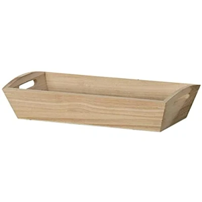 Obrázek Artemio VIBAR Korb aus Holz, rechteckig, Beige, 28 x 9 14 cm