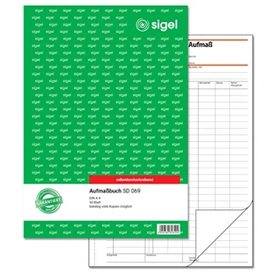 Obrázek SIGEL SD069 Nápisník samopropisovatelný, libovolný počet kopií, A4, 50 listů, z udržitelného papíru