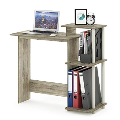 Obrázek Furinno Efficient Home laptop počítačový stůl, dub sonoma/bílý
