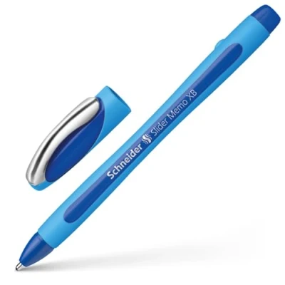 Obrázek Schneider 75023 Slider Memo XB kuličkové pero (s víčkem, tloušťka čáry: XB, barva psaní: modrá, Made in Germany) 1 balení
