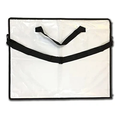 Obrázek ARK A2 Portfolio Tragetasche für Kunstmappe, Tuff/Reißverschluss, mit Schultergurt/Griff, PVC, schwarz/transparent