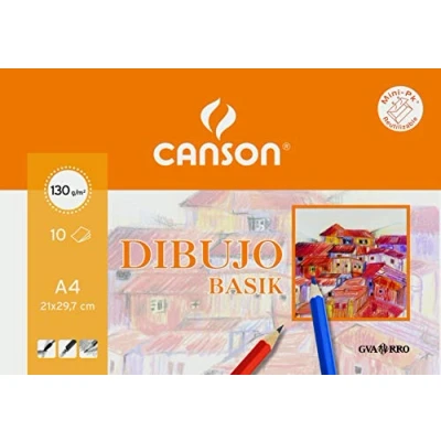 Obrázek Canson 200406331 Zeichenpapier, 130 g, DIN A4, 10 Blätter