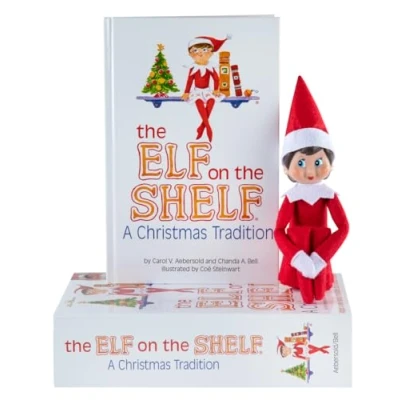 Obrázek The Elf on Shelf® Eine Weihnachtstradition Mädchen mit Blauen Augen inkl. zauberhaft illustriertem Buch, Erinnerungsbox &amp; offizieller Adoptionsurkunde