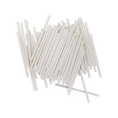 Obrázek Lurch 85127 špejlí na dort Pops z papíru, 100 stonků, 10 cm, bílá