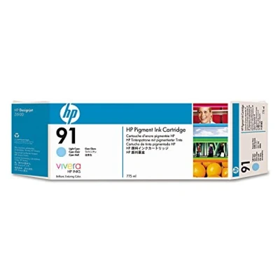 Obrázek HP 91 světle azurová inkoustová patrona, pigmentová báze, 775 ml