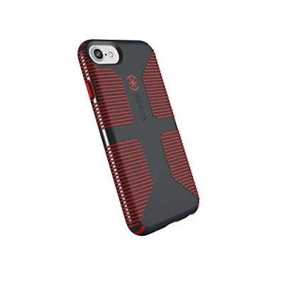 Obrázek Speck Produkte CandyShell Grip iPhone SE 2020 Hülle/iPhone 8/iPhone 7 Hülle (auch passend für 6 und 6S), Anthrazitgrau/Dunkles Mohnrot
