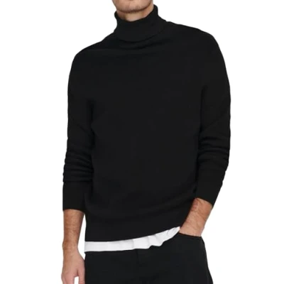 Obrázek Only &amp; Sons Onsphil ROLL NECK Svetr, Muži, Velikost: Large, Black