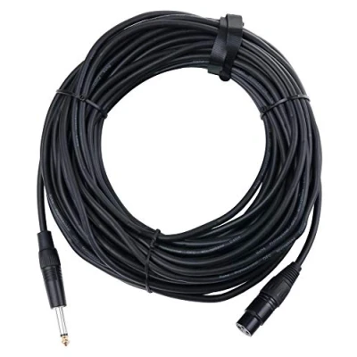 Obrázek Pronomic XFJ 20 XLR kabel ke konektoru (nevyvážený mikrofonu, délka m, odolný proti kyselinám a oleji, upínací kleštiny odlehčení tahu) černý