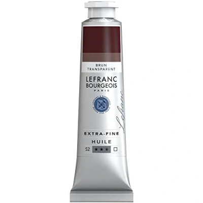 Obrázek Lefranc Bourgeois 405133 extra jemná olejová barva v umělecké kvalitě z vysoce kvalitních pigmentů, živé barvy, vysoká světlostálost, 40 ml tuba průhledně hnědá