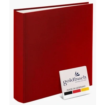Obrázek goldbuch Fotoalbum 31707, Summertime, 30 x 31 cm, fotokniha se 100 bílými stranami a oddělovači pergamenu, lněné fotoalbum, vzpomínkové album, červená