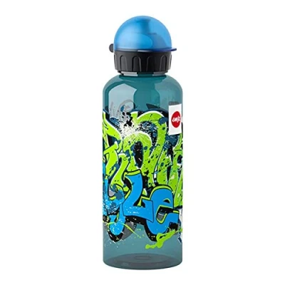 Obrázek Emsa Dětská nápojová láhev , 600 ml, bezpečnostní uzávěr, Teens Graffiti, Tritan, 518129
