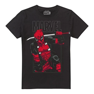 Obrázek Marvel Pánské tričko Deadpool Schwert, černá, m