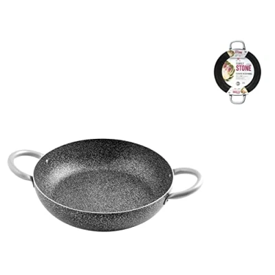 Obrázek Home Pánev Family Stone nepřilnavá se 2 držadly, kámen, černá/šedá, 32 cm