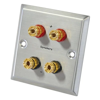 Obrázek Dynavox Double Loudspeaker Wallplate Silver