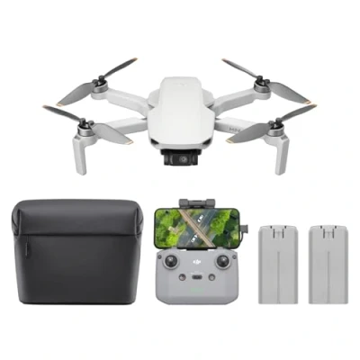 Obrázek DJI Mini 4K kamera dron Combo, s kamerou UHD pro dospělé, pod 249 g, 3osá stabilizace gimbal, přenos videa 10 km, automatický návrat, 2 baterie dobu letu 62 min, QuickShots