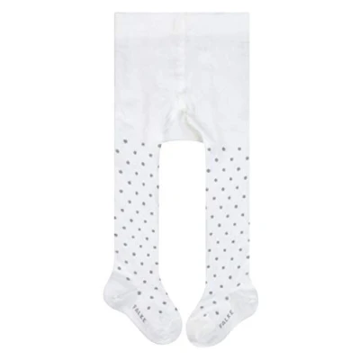 Obrázek FALKE punčocháče Little Dot Bio bavlna Baby šedá modrá mnoho dalších barev dětské tenké se vzorem trvale barevné s puntíky 1 kus, bílá (Off white 2040).