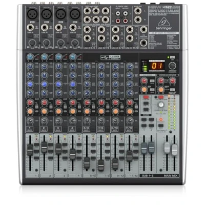 Obrázek Behringer XENYX X1622USB Premium 16 Input 2/2 Bus mixér s Mic Preamps a kompresorem, British EQ, 24bitový procesor Multi FX USB/audio rozhraní