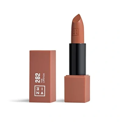 Obrázek 3INA MAKEUP The Lipstick 282 světle hnědá rtěnka matná s vitaminem E a bambuckým máslem Dlouhotrvající vysoce pigmentovaný krém vanilková vůně Vegan Cruelty Free